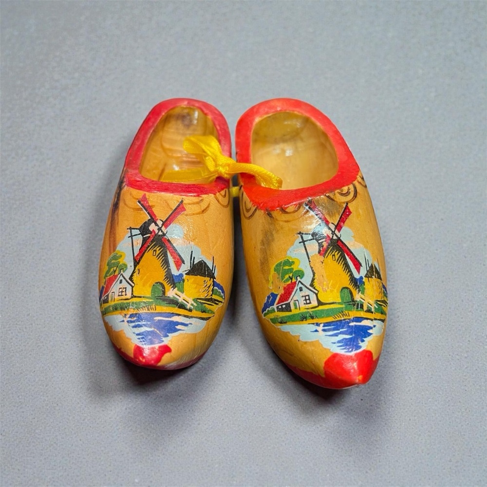 Colorful Wooden Clogs with Windmill Design